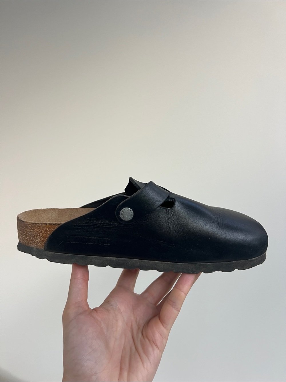 Birkenstock boston natural black leather clogs size 37 - Picture 11 of 14